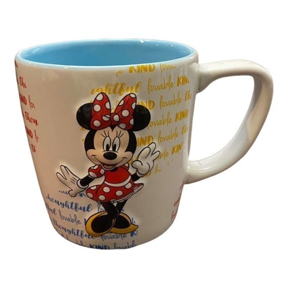 Disney Parks 3D‎ Minnie Mouse Lovable Personality Ceramic Coffee Mug 15 Oz EUC